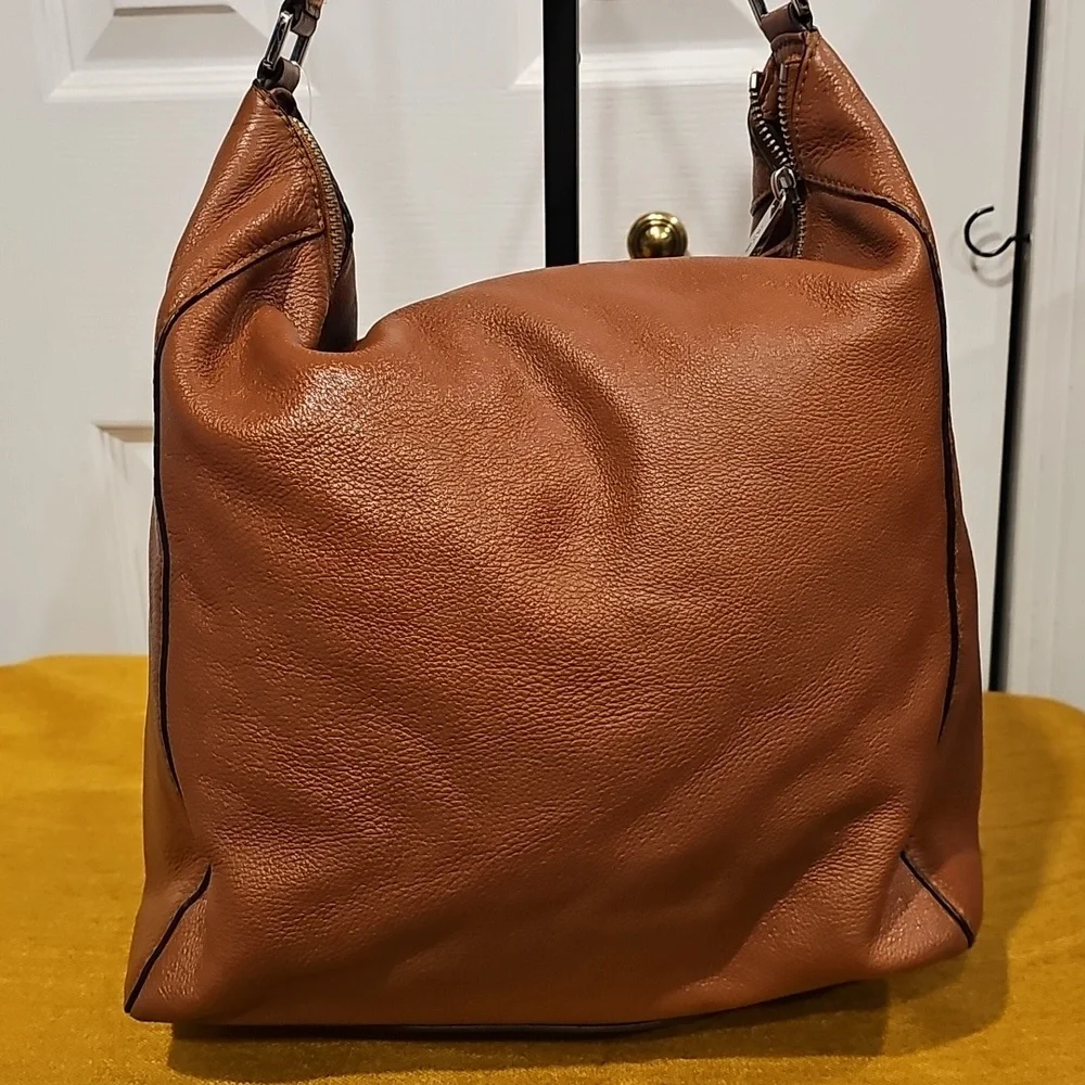 Michael Kors Sloane Leather Hobo Bag In Luggage Brown EUC
